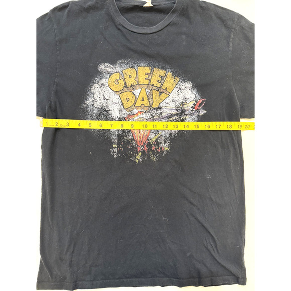 Vintage Green Day Shirt Mens Medium Black Band Rock Concert Graphic Tour 90s - Picture 4 of 6